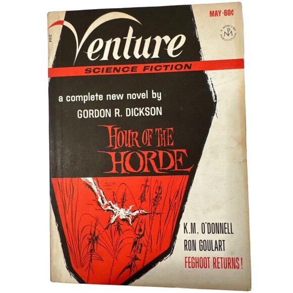 VENTURE Science Fiction 1969 Star Treasure Pulp Plague Ship Hour of the Horde SC - Picture 3 of 12